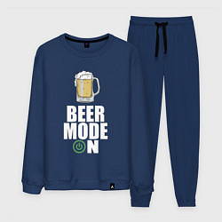 Костюм хлопковый мужской BEER MODE ON, ПИВО, цвет: тёмно-синий