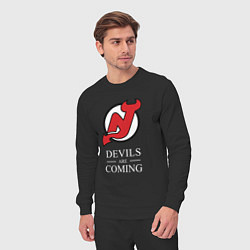 Костюм хлопковый мужской New Jersey Devils are coming Нью Джерси Девилз, цвет: черный — фото 2