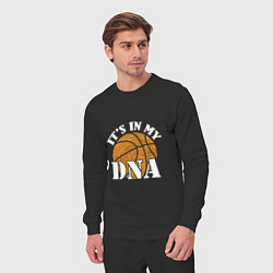 Костюм хлопковый мужской ДНК Баскетбол, цвет: черный — фото 2