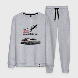 Костюм хлопковый мужской Audi quattro Lizard, цвет: меланж