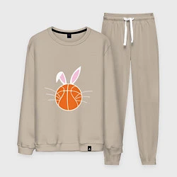 Костюм хлопковый мужской Basketball Bunny, цвет: миндальный