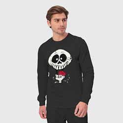 Костюм хлопковый мужской Smile Hype Skull, цвет: черный — фото 2