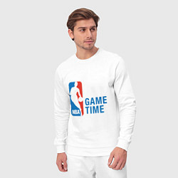 Костюм хлопковый мужской NBA Game Time, цвет: белый — фото 2