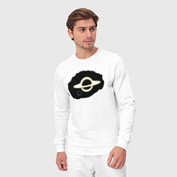 Костюм хлопковый мужской Interstellar black hole, цвет: белый — фото 2