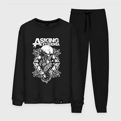 Костюм хлопковый мужской Asking alexandria Александрия, цвет: черный