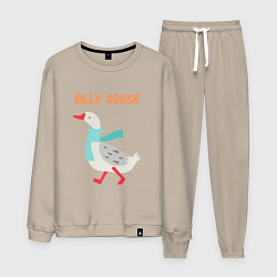 Костюм хлопковый мужской Silly Goose, цвет: миндальный