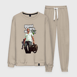 Костюм хлопковый мужской GTA 5 Money bag, цвет: миндальный