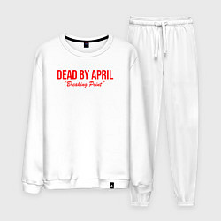 Костюм хлопковый мужской Dead by april metal,, цвет: белый