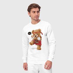 Костюм хлопковый мужской МИШКА ТАЙСКИЙ БОКС THAI BOXING MUAY THAI, цвет: белый — фото 2