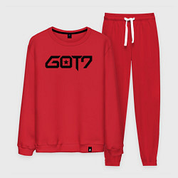 Костюм хлопковый мужской Got7 bambam, цвет: красный