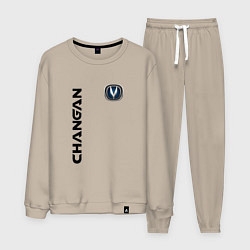 Костюм хлопковый мужской CHANGAN CHINE ЧАНГАН, цвет: миндальный