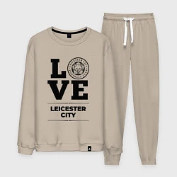 Костюм хлопковый мужской Leicester City Love Классика, цвет: миндальный