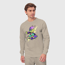 Костюм хлопковый мужской Cool Dino Skater Neon, цвет: миндальный — фото 2