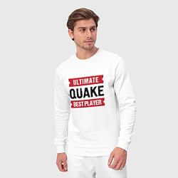 Костюм хлопковый мужской Quake: таблички Ultimate и Best Player, цвет: белый — фото 2