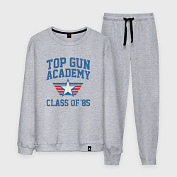Костюм хлопковый мужской TOP GUN Academy Class of 85, цвет: меланж