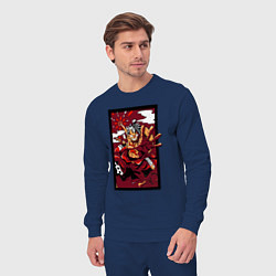 Костюм хлопковый мужской ЛУФФИ 5 ЙОНКО ONE PIECE, цвет: тёмно-синий — фото 2