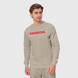 Костюм хлопковый мужской HONDA ХОНДА LOGO спина, цвет: миндальный — фото 2