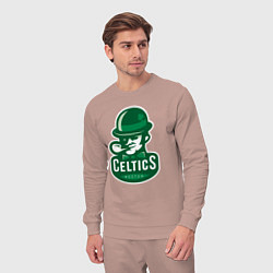 Костюм хлопковый мужской Celtics Team, цвет: пыльно-розовый — фото 2