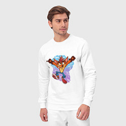 Костюм хлопковый мужской Crash Bandicoot - Its About Time, цвет: белый — фото 2