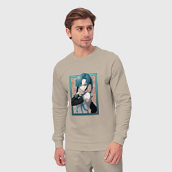 Костюм хлопковый мужской Hatsune Miku Drain, цвет: миндальный — фото 2