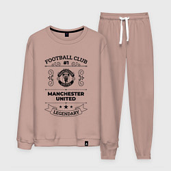 Костюм хлопковый мужской Manchester United: Football Club Number 1 Legendar, цвет: пыльно-розовый