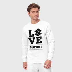 Костюм хлопковый мужской Suzuki Love Classic, цвет: белый — фото 2