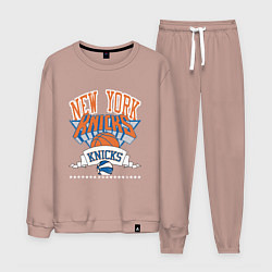 Костюм хлопковый мужской NEW YORK KNIKS NBA, цвет: пыльно-розовый