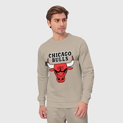 Костюм хлопковый мужской Chicago Bulls, цвет: миндальный — фото 2