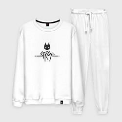 Мужской костюм Stray ровный логотип, черный
