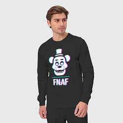 Костюм хлопковый мужской FNAF в стиле glitch и баги графики, цвет: черный — фото 2