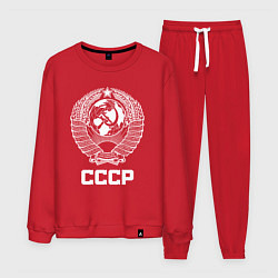 Костюм хлопковый мужской Герб СССР, цвет: красный