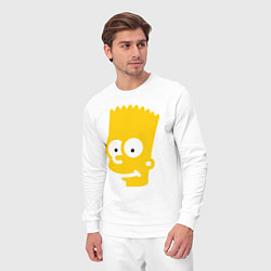 Костюм хлопковый мужской Барт Симпсон - портрет, цвет: белый — фото 2