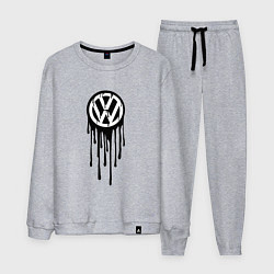 Костюм хлопковый мужской Volkswagen - art logo, цвет: меланж