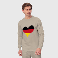 Костюм хлопковый мужской Сердце - Германия, цвет: миндальный — фото 2