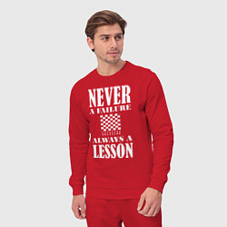 Костюм хлопковый мужской Любая ошибка это урок, цвет: красный — фото 2