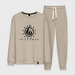 Костюм хлопковый мужской In flames - rock, цвет: миндальный