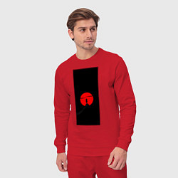 Костюм хлопковый мужской Кровавая луна самурая, цвет: красный — фото 2