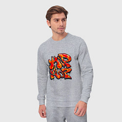 Костюм хлопковый мужской Style Hip Hop, цвет: меланж — фото 2