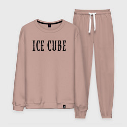 Костюм хлопковый мужской Ice Cube - logo, цвет: пыльно-розовый