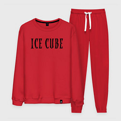 Костюм хлопковый мужской Ice Cube - logo, цвет: красный