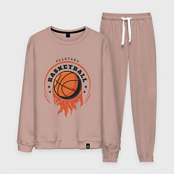 Костюм хлопковый мужской Allstars Basketball, цвет: пыльно-розовый