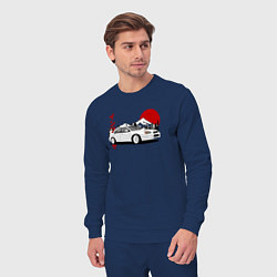 Костюм хлопковый мужской Subaru Impreza WRX Sti Retro JDM, цвет: тёмно-синий — фото 2