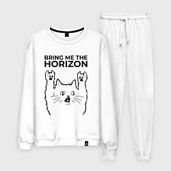 Костюм хлопковый мужской Bring Me the Horizon - rock cat, цвет: белый