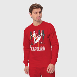 Костюм хлопковый мужской Capoeira - contactless combat, цвет: красный — фото 2