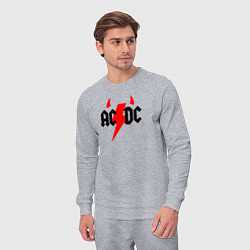 Костюм хлопковый мужской AC DC - рога, цвет: меланж — фото 2