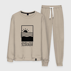 Костюм хлопковый мужской Endless Summer, цвет: миндальный