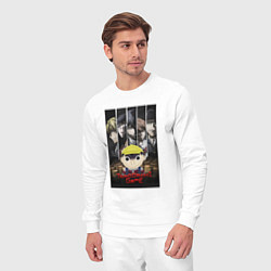 Костюм хлопковый мужской Tomodachi game - friends and Manabu, цвет: белый — фото 2