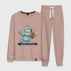 Костюм хлопковый мужской Little Bender, цвет: пыльно-розовый