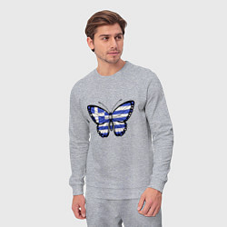 Костюм хлопковый мужской Бабочка - Греция, цвет: меланж — фото 2