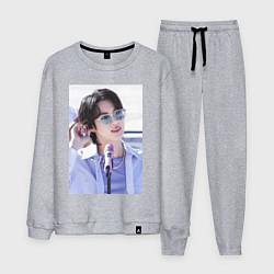 Костюм хлопковый мужской Мировой красавчик Джин, цвет: меланж